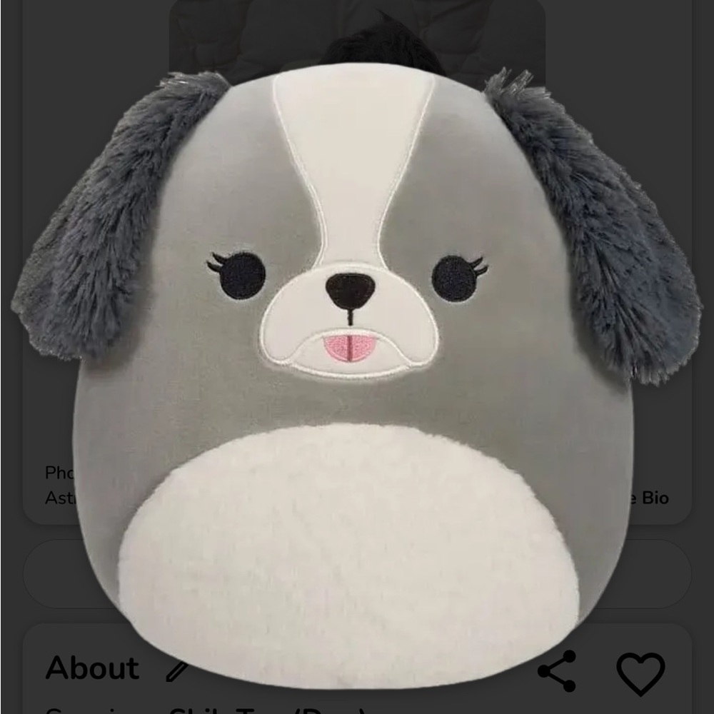 Malu - Squishmallows Gray and White Shih Tzu